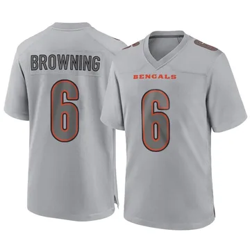Youth Nike Cincinnati Bengals Jake Browning Gray Atmosphere Fashion Jersey - Game