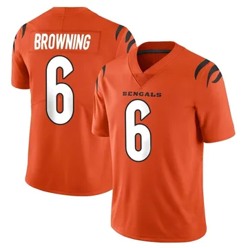 Youth Nike Cincinnati Bengals Jake Browning Orange Vapor Untouchable Jersey - Limited
