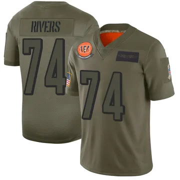 Youth Nike Cincinnati Bengals Jalen Rivers Camo 2019 Salute to Service Jersey - Limited