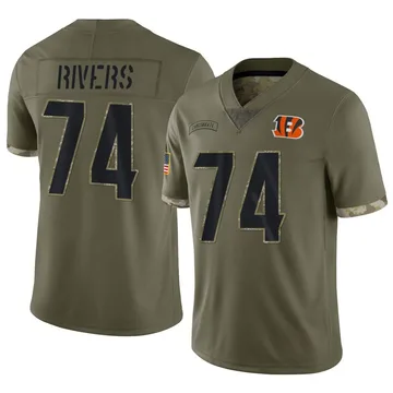 Youth Nike Cincinnati Bengals Jalen Rivers Olive 2022 Salute To Service Jersey - Limited