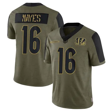 Youth Nike Cincinnati Bengals Jamoi Mayes Olive 2021 Salute To Service Jersey - Limited