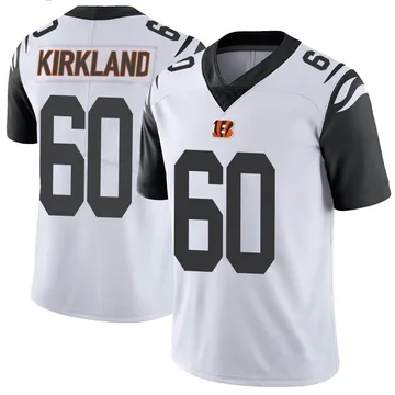 Youth Nike Cincinnati Bengals Jaxson Kirkland White Color Rush Vapor Untouchable Jersey - Limited