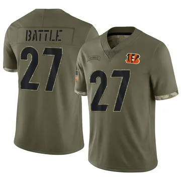 Youth Nike Cincinnati Bengals Jordan Battle Olive 2022 Salute To Service Jersey - Limited