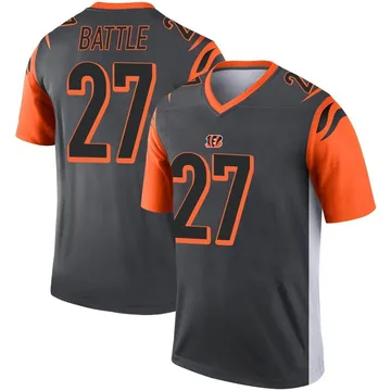 Youth Nike Cincinnati Bengals Jordan Battle Silver Jersey - Legend