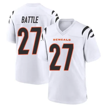 Youth Nike Cincinnati Bengals Jordan Battle White Jersey - Game
