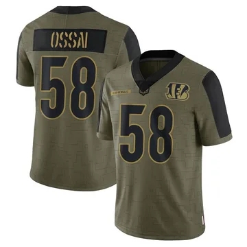 Youth Nike Cincinnati Bengals Joseph Ossai Olive 2021 Salute To Service Jersey - Limited