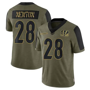 Youth Nike Cincinnati Bengals Josh Newton Olive 2021 Salute To Service Jersey - Limited