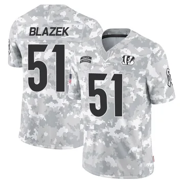 Youth Nike Cincinnati Bengals Justin Blazek Arctic Camo 2024 Salute to Service Jersey - Limited