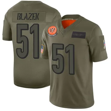 Youth Nike Cincinnati Bengals Justin Blazek Camo 2019 Salute to Service Jersey - Limited