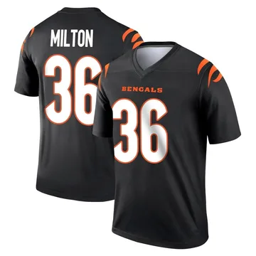Youth Nike Cincinnati Bengals Kendall Milton Black Jersey - Legend