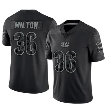 Youth Nike Cincinnati Bengals Kendall Milton Black Reflective Jersey - Limited