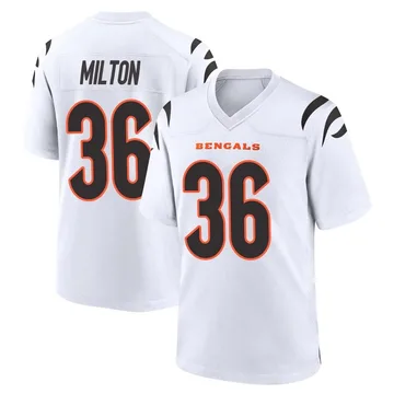 Youth Nike Cincinnati Bengals Kendall Milton White Jersey - Game