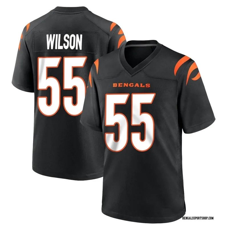 Youth Nike Cincinnati Bengals Logan Wilson Black Team Color Jersey Game