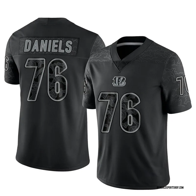 Youth Nike Cincinnati Bengals Mike Daniels Black Reflective Jersey