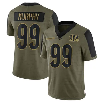 Youth Nike Cincinnati Bengals Myles Murphy Olive 2021 Salute To Service Jersey - Limited