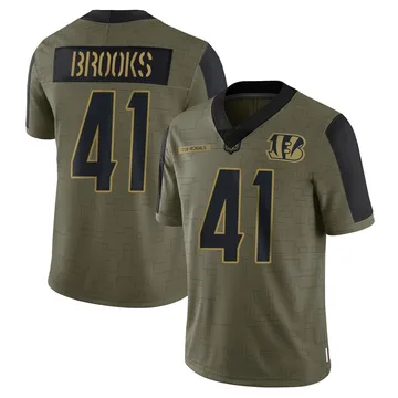 Youth Nike Cincinnati Bengals Nate Brooks Olive 2021 Salute To Service Jersey - Limited