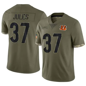 Youth Nike Cincinnati Bengals PJ Jules Olive 2022 Salute To Service Jersey - Limited