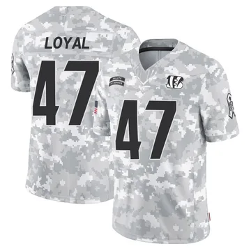 Youth Nike Cincinnati Bengals Shaquan Loyal Arctic Camo 2024 Salute to Service Jersey - Limited