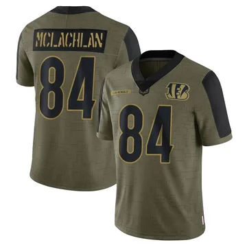 Youth Nike Cincinnati Bengals Tanner McLachlan Olive 2021 Salute To Service Jersey - Limited