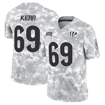 Youth Nike Cincinnati Bengals Zach Kerr Arctic Camo 2024 Salute to Service Jersey - Limited